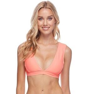 Body Glove Smoothies Rumor Solid Light Orange Splendid Bikini Swim Top XSmall